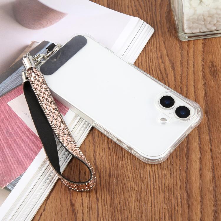 Sparkling Rhinestone Phone Charm Strap with Tether Pad
