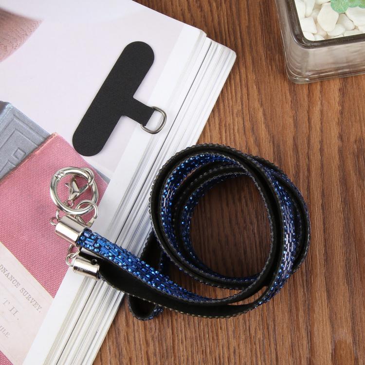 Sparkling Rhinestone Phone Lanyard with Pad