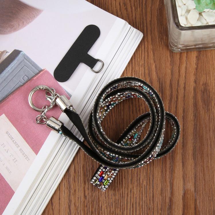 Sparkling Rhinestone Phone Lanyard with Pad