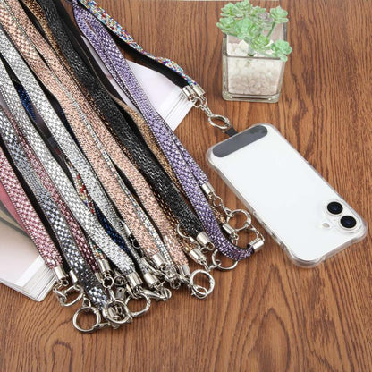 Sparkling Rhinestone Phone Lanyard with Pad