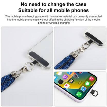 Sparkling Rhinestone Phone Lanyard with Pad