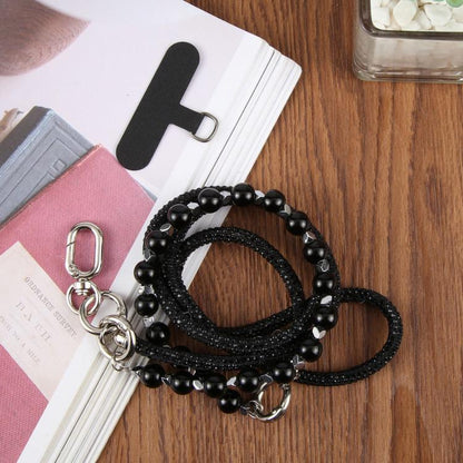 Sparkling Rhinestone Pearl Phone Lanyard with Detachable Crystal Beads