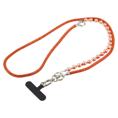 Sparkling Rhinestone Pearl Phone Lanyard with Detachable Crystal Beads