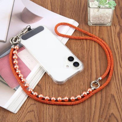 Sparkling Rhinestone Pearl Phone Lanyard with Detachable Crystal Beads