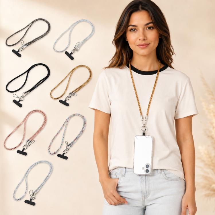 Flashing Square Phone Long Lanyard with Pad