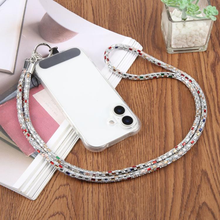 Flashing Square Phone Long Lanyard with Pad