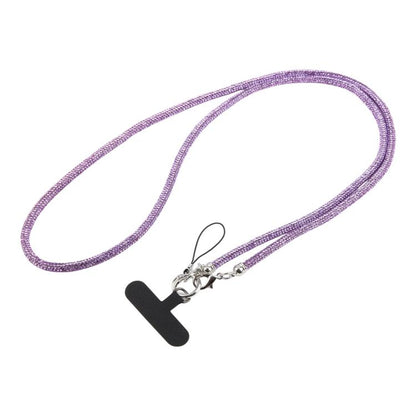 Sparkling Rhinestone Studded Long Phone Strap