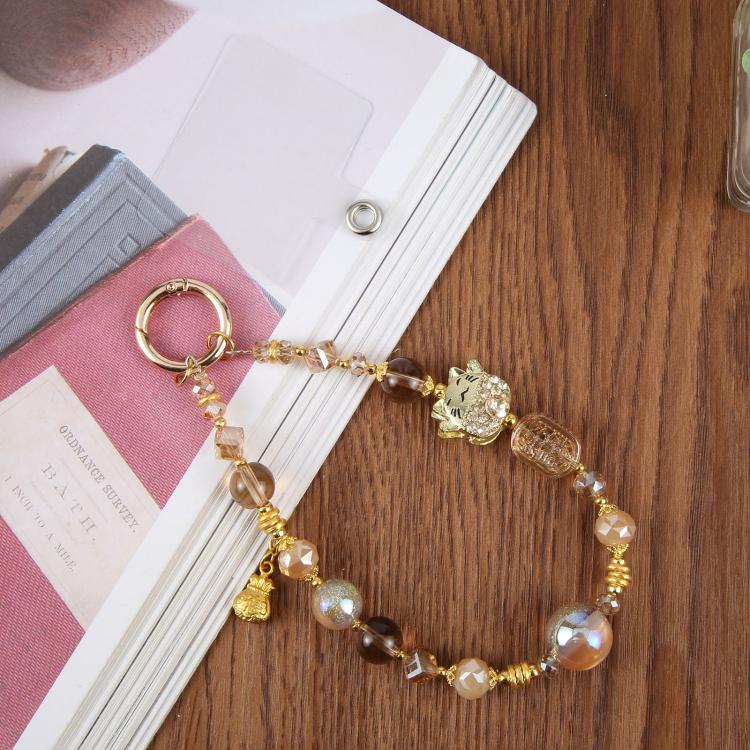 Diamond Encrusted Lucky Cat Phone Lanyard