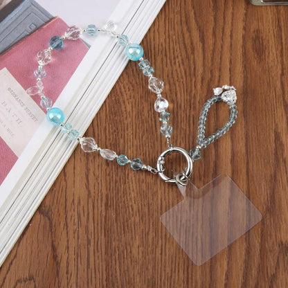 Diamond Heart Bow Phone Strap