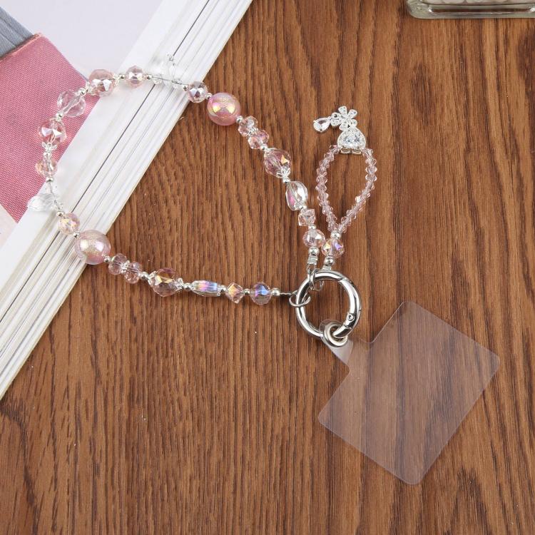 Diamond Heart Bow Phone Strap