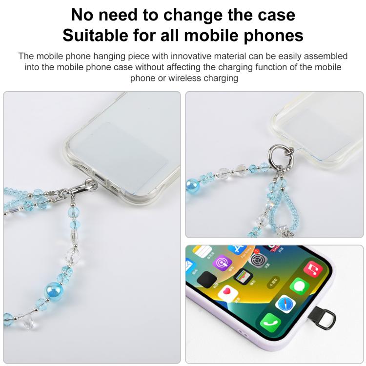 Diamond Heart Bow Phone Strap