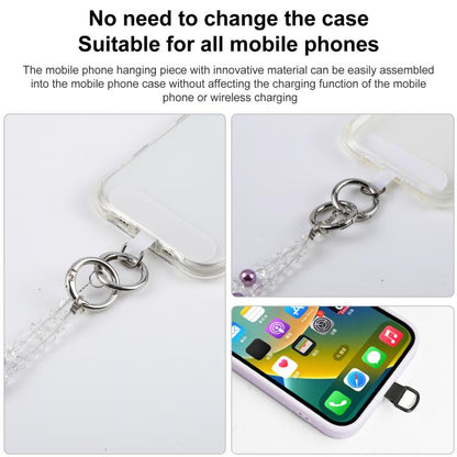 Perfume Bottle Beaded Phone Charm Crossbody Phone Lanyard with Tether Pad