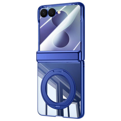 Electroplating Transparent Shockproof Phone Case With 360 Degree Holder, For Galaxy Z Fold8 5G, For Galaxy Z Fold8 Ultra 5G, For Galaxy Z Flip8 5G