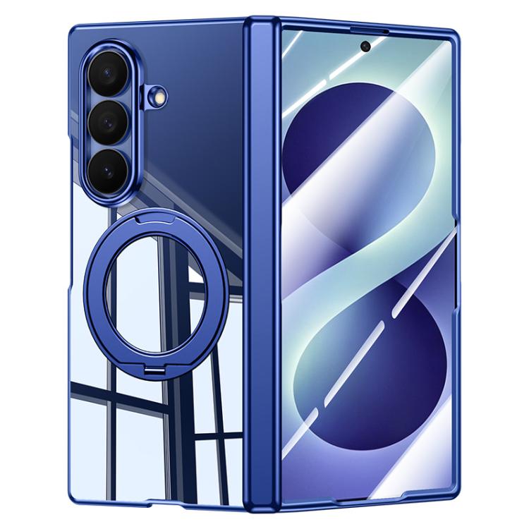 Electroplating Transparent Shockproof Phone Case With 360 Degree Holder, For Galaxy Z Fold8 5G, For Galaxy Z Fold8 Ultra 5G, For Galaxy Z Flip8 5G