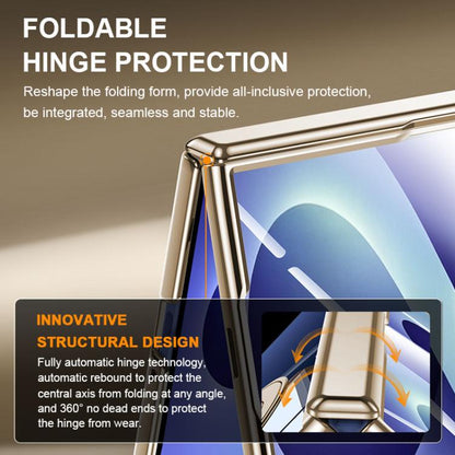 Electroplating Transparent Shockproof Phone Case With 360 Degree Holder, For Galaxy Z Fold8 5G, For Galaxy Z Fold8 Ultra 5G, For Galaxy Z Flip8 5G
