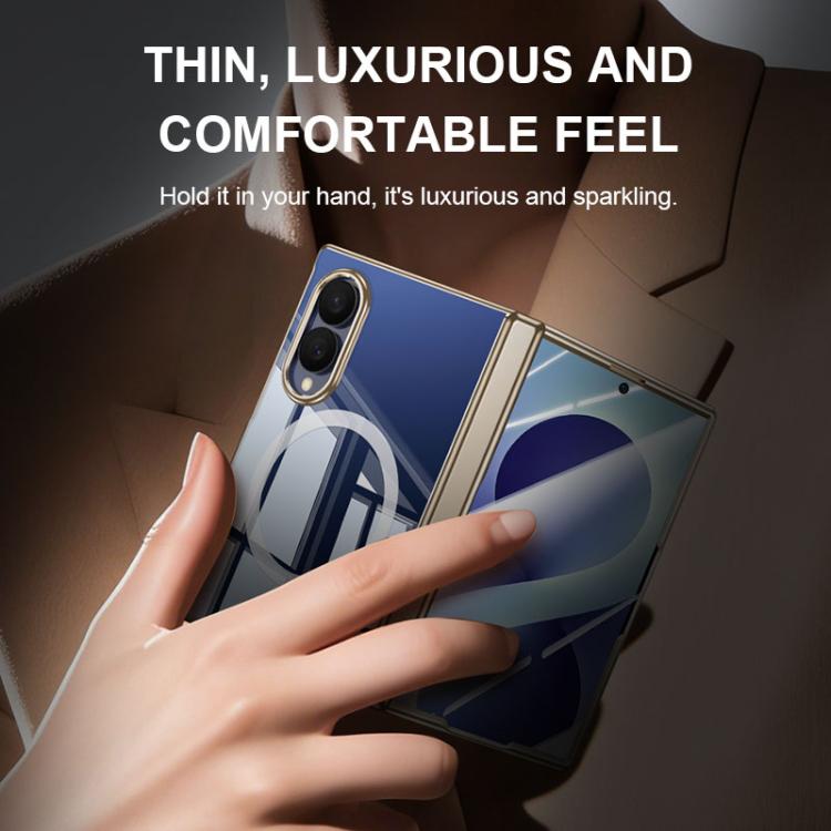 Electroplating Transparent Shockproof Magnetic Phone Case, For Galaxy Z Fold8 5G, For Galaxy Z Fold8 Ultra 5G, For Galaxy Z Flip8 5G