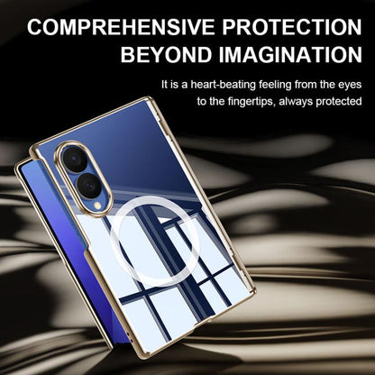 Electroplating Transparent Shockproof Magnetic Phone Case, For Galaxy Z Fold8 5G, For Galaxy Z Fold8 Ultra 5G, For Galaxy Z Flip8 5G
