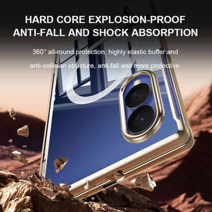 Electroplating Transparent Shockproof Magnetic Phone Case, For Galaxy Z Fold8 5G, For Galaxy Z Fold8 Ultra 5G, For Galaxy Z Flip8 5G