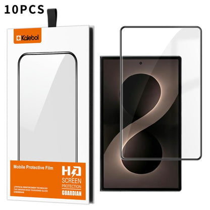 Kalebol 10pcs High-Aluminum Screen-Printed Full-Coverage Anti-Fingerprint Black-Bordered HD Tempered Glass Film, For Galaxy Z Fold8 5G Outer Screen, For Galaxy Z Fold8 Ultra 5G Outer Screen, For Galaxy Z Flip8 5G Outer Screen