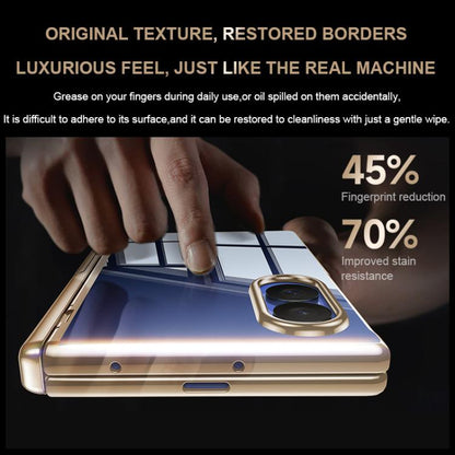 Electroplating Transparent Hinge Holder Phone Case, For Galaxy Z Fold8 5G, For Galaxy Z Fold8 Ultra 5G