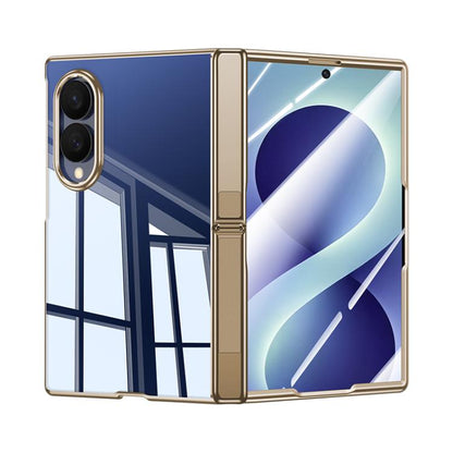 Electroplating Transparent Hinge Holder Phone Case, For Galaxy Z Fold8 5G, For Galaxy Z Fold8 Ultra 5G