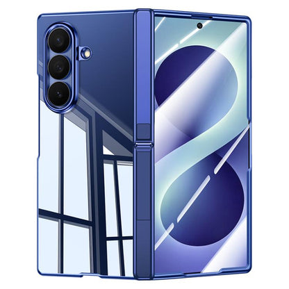Electroplating Transparent Hinge Holder Phone Case, For Galaxy Z Fold8 5G, For Galaxy Z Fold8 Ultra 5G