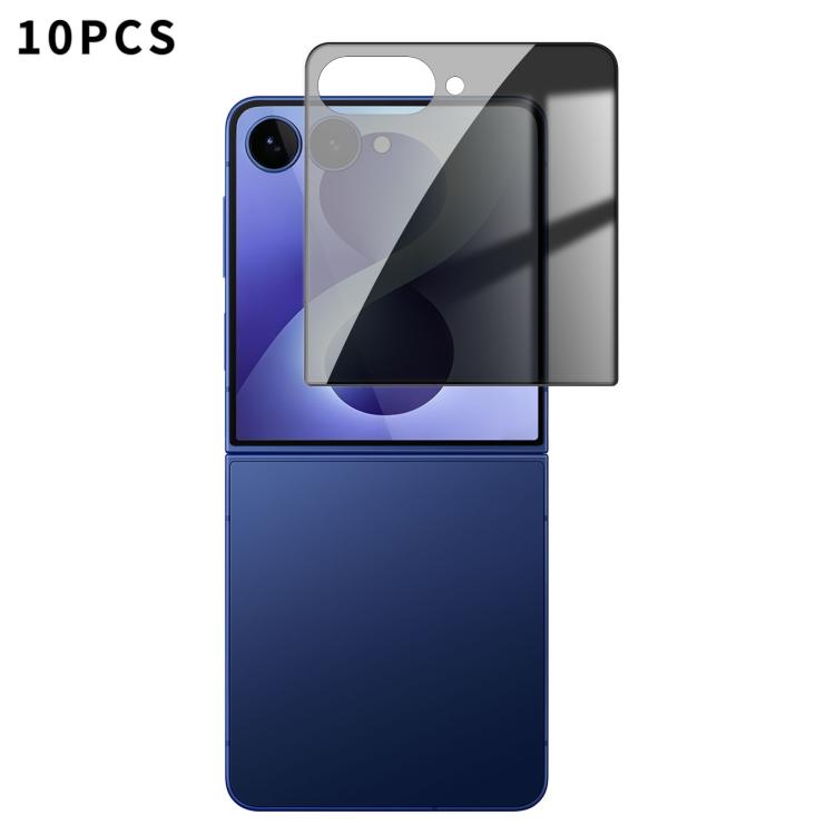 Kalebol 10pcs High-Aluminum Screen-Printed Full-Coverage Black-Border Privacy Tempered Glass Film, For Galaxy Z Fold8 5G Outer Screen, For Galaxy Z Fold8 Ultra 5G Outer Screen, For Galaxy Z Flip8 5G Outer Screen
