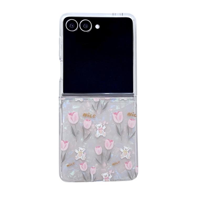 Pearlescent Shell Texture Flower Pattern Phone Case, For Galaxy Z Fold8 Ultra 5G, For Galaxy Z Flip8 5G