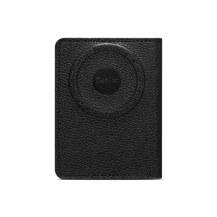 Denior V28 Litchi Texture Magnetic Vegan Leather Wallet Phone Card Holder, V28