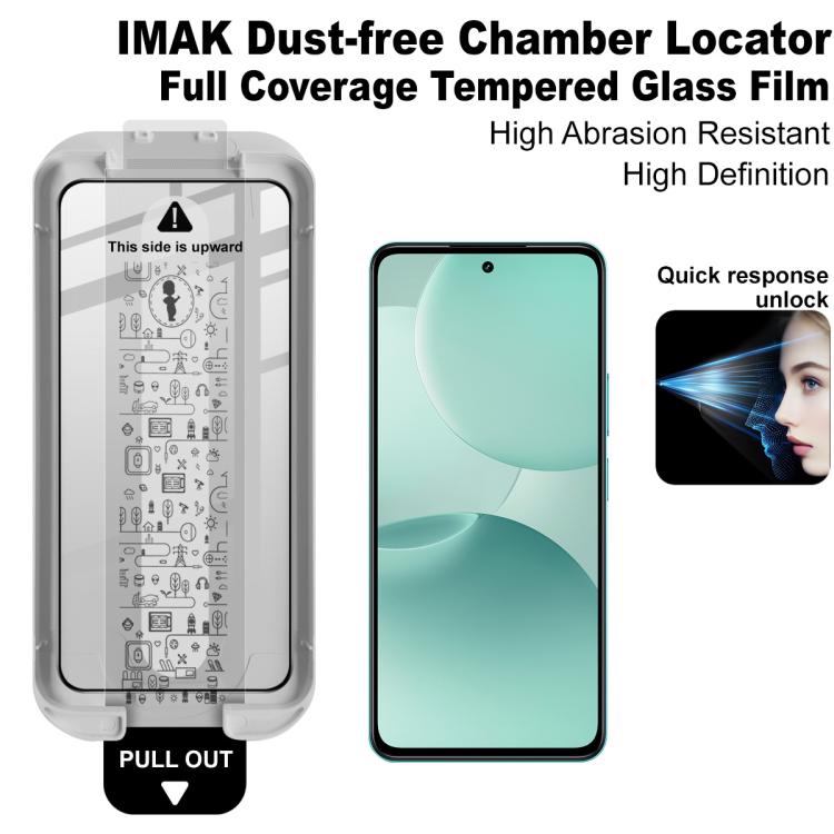 imak Dust-free Chamber Locator Full Coverage Tempered Glass Film, For Realme P4x 5G / OnePlus Nord CE6 Lite