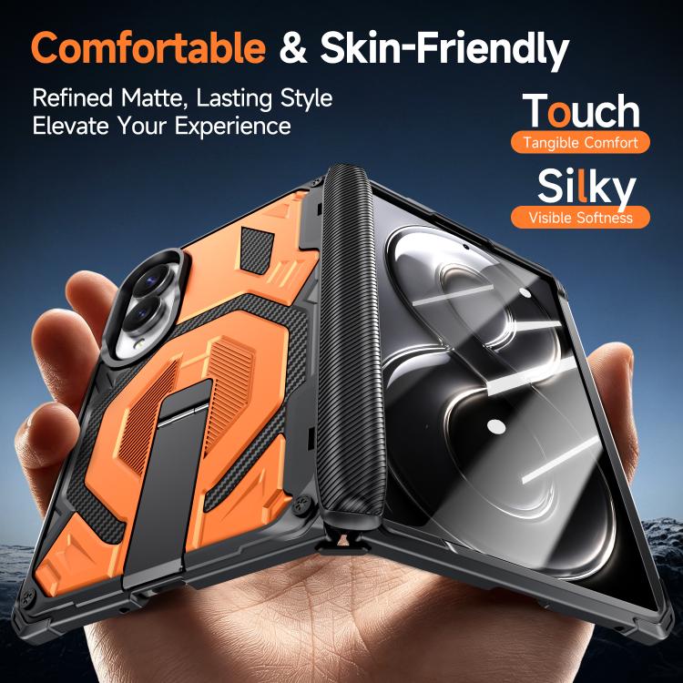 Hidden Metal Holder Magnetic Shockproof Phone Case, For Galaxy Z Fold8 5G, For Galaxy Z Fold8 Ultra 5G, For Galaxy Z Flip8 5G, For Galaxy Z Fold7 5G
