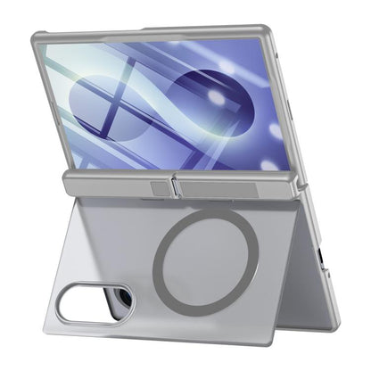 Intergrated Shell And Flim Translucent Hinge Holder Magnetic Phone Case, For Galaxy Z Fold8 5G