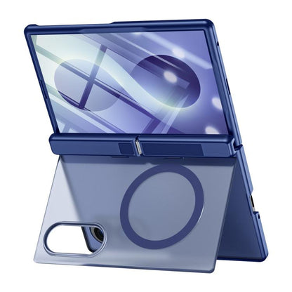 Intergrated Shell And Flim Translucent Hinge Holder Magnetic Phone Case, For Galaxy Z Fold8 5G