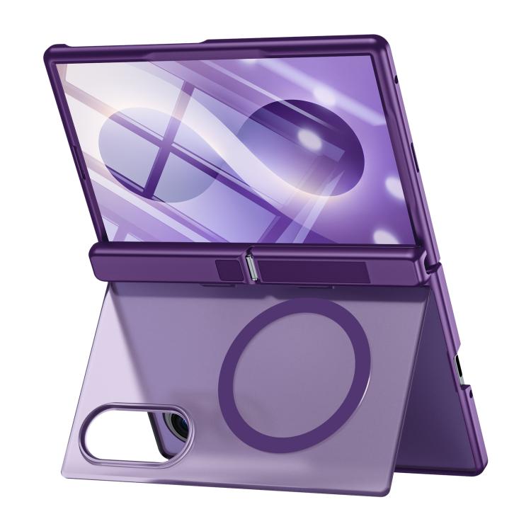 Intergrated Shell And Flim Translucent Hinge Holder Magnetic Phone Case, For Galaxy Z Fold8 5G