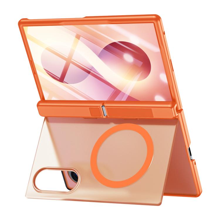 Intergrated Shell And Flim Translucent Hinge Holder Magnetic Phone Case, For Galaxy Z Fold8 5G