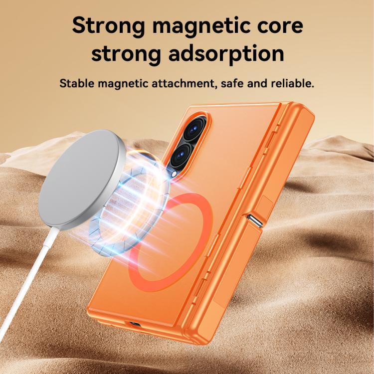Intergrated Shell And Flim Translucent Hinge Holder Magnetic Phone Case, For Galaxy Z Fold8 5G