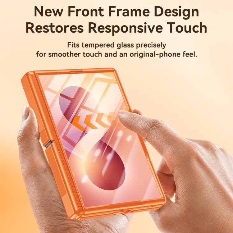 Intergrated Shell And Flim Translucent Hinge Holder Magnetic Phone Case, For Galaxy Z Fold8 5G