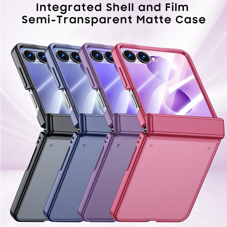 Intergrated Shell And Flim Skin Feel Translucent Frosted Phone Case, For Galaxy Z Flip8 5G