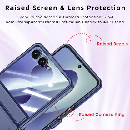 Intergrated Shell And Flim Skin Feel Translucent Frosted Phone Case, For Galaxy Z Flip8 5G