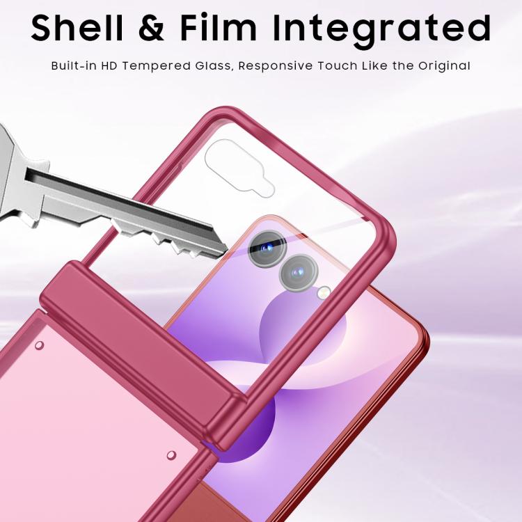 Intergrated Shell And Flim Skin Feel Translucent Frosted Phone Case, For Galaxy Z Flip8 5G