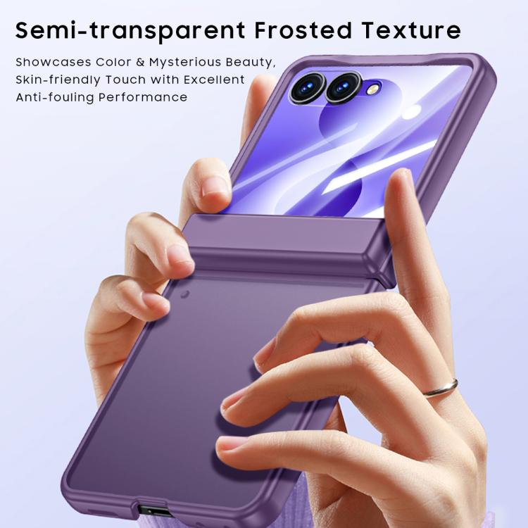 Intergrated Shell And Flim Skin Feel Translucent Frosted Phone Case, For Galaxy Z Flip8 5G