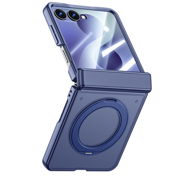 Intergrated Shell And Flim Skin Feel Translucent Magnetic Phone Case With Holder, For Galaxy Z Flip8 5G