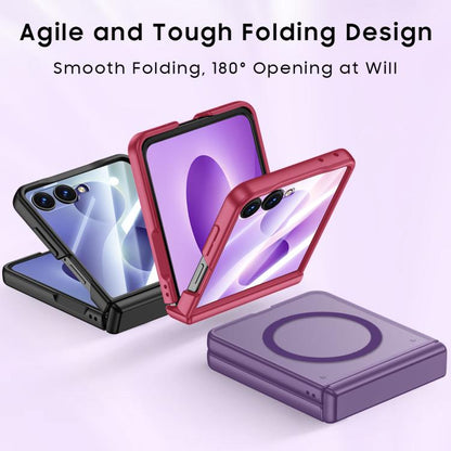 Intergrated Shell And Flim Skin Feel Translucent Magnetic Phone Case, For Galaxy Z Flip8 5G