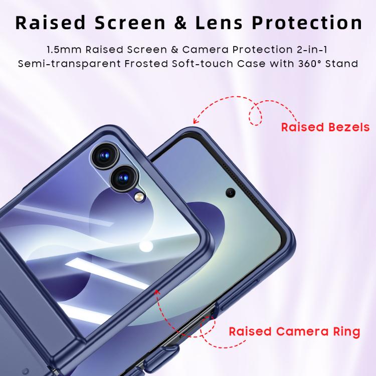 Intergrated Shell And Flim Skin Feel Translucent Magnetic Phone Case, For Galaxy Z Flip8 5G