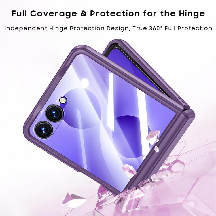 Intergrated Shell And Flim Skin Feel Translucent Magnetic Phone Case, For Galaxy Z Flip8 5G