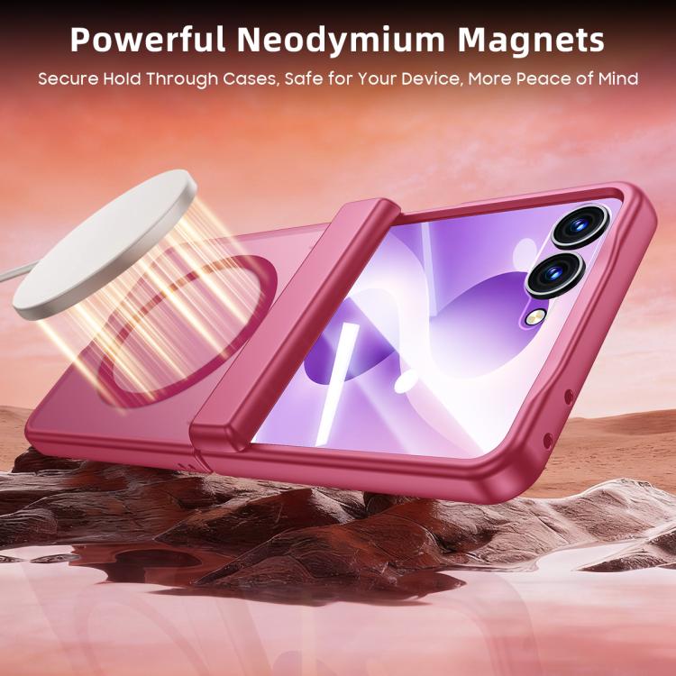 Intergrated Shell And Flim Skin Feel Translucent Magnetic Phone Case, For Galaxy Z Flip8 5G