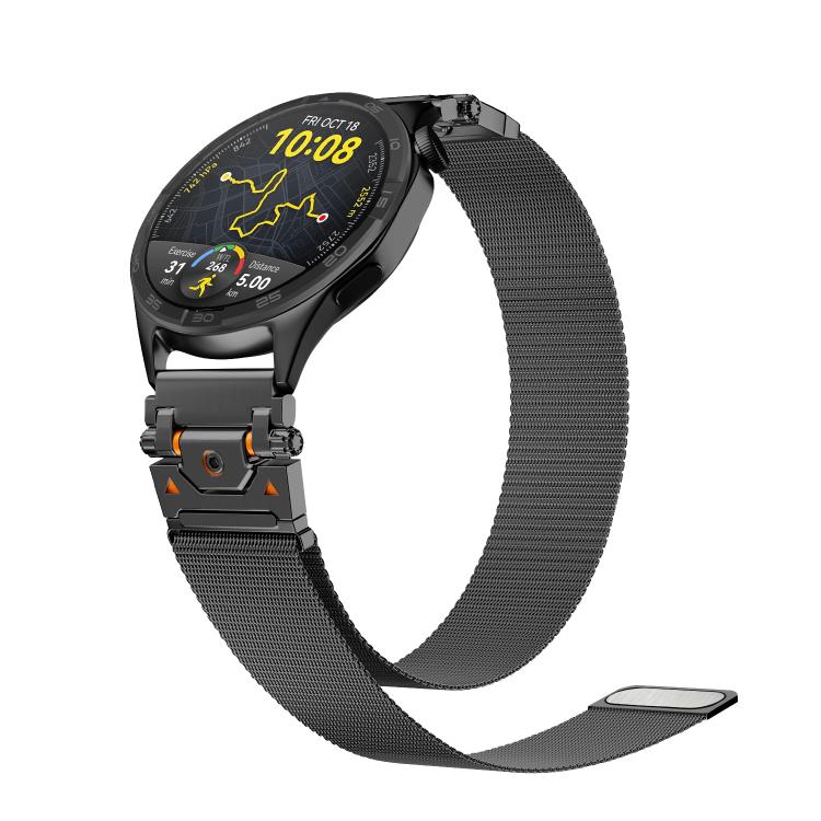 Titan Head Connector Milanese Magnetic Stainless Steel Watch Band, 20mm, 22mm