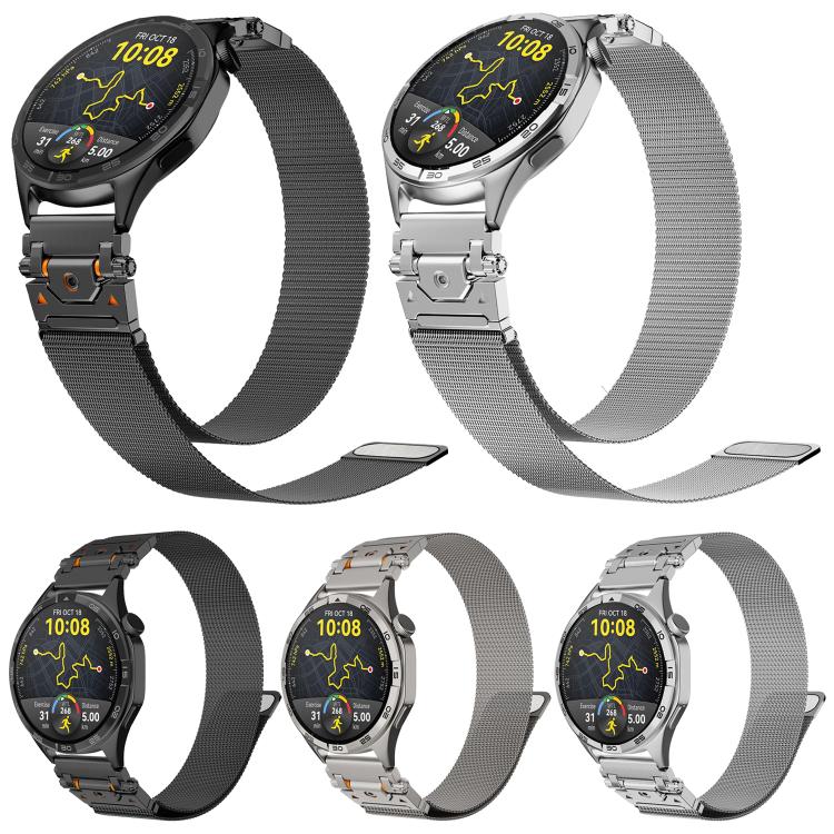 Titan Head Connector Milanese Magnetic Stainless Steel Watch Band, 20mm, 22mm