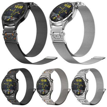 Titan Head Connector Milanese Magnetic Stainless Steel Watch Band, 20mm, 22mm