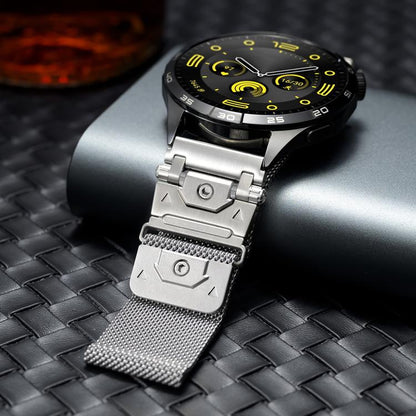 Titan Head Connector Milanese Magnetic Stainless Steel Watch Band, 20mm, 22mm